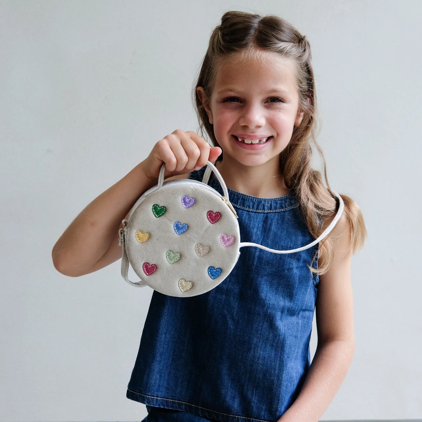 Jazzy hearts velvet bag