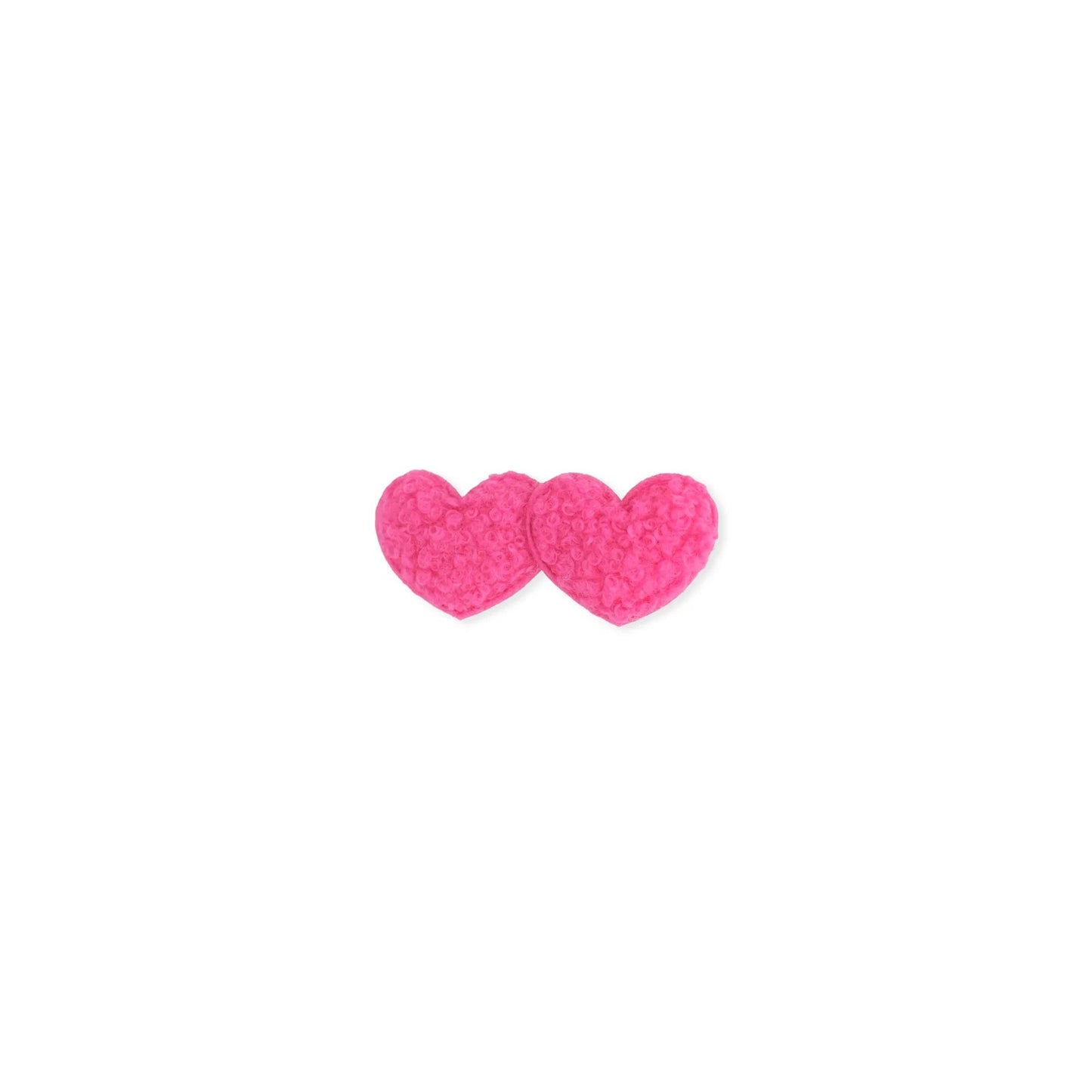 Fluffy Heart Clip // Fuchsia