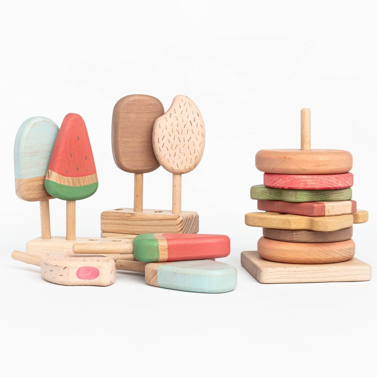 Wooden Hamburger Stacking Toy