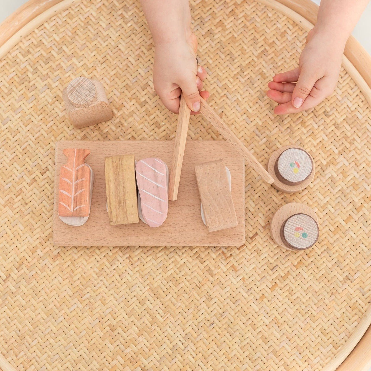 Handmade Wooden Magnetic Sushi Set