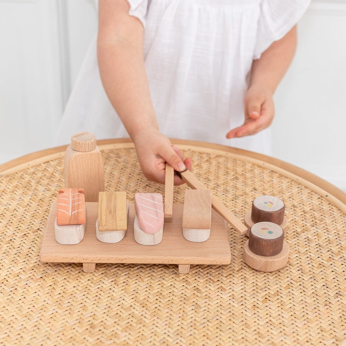 Handmade Wooden Magnetic Sushi Set