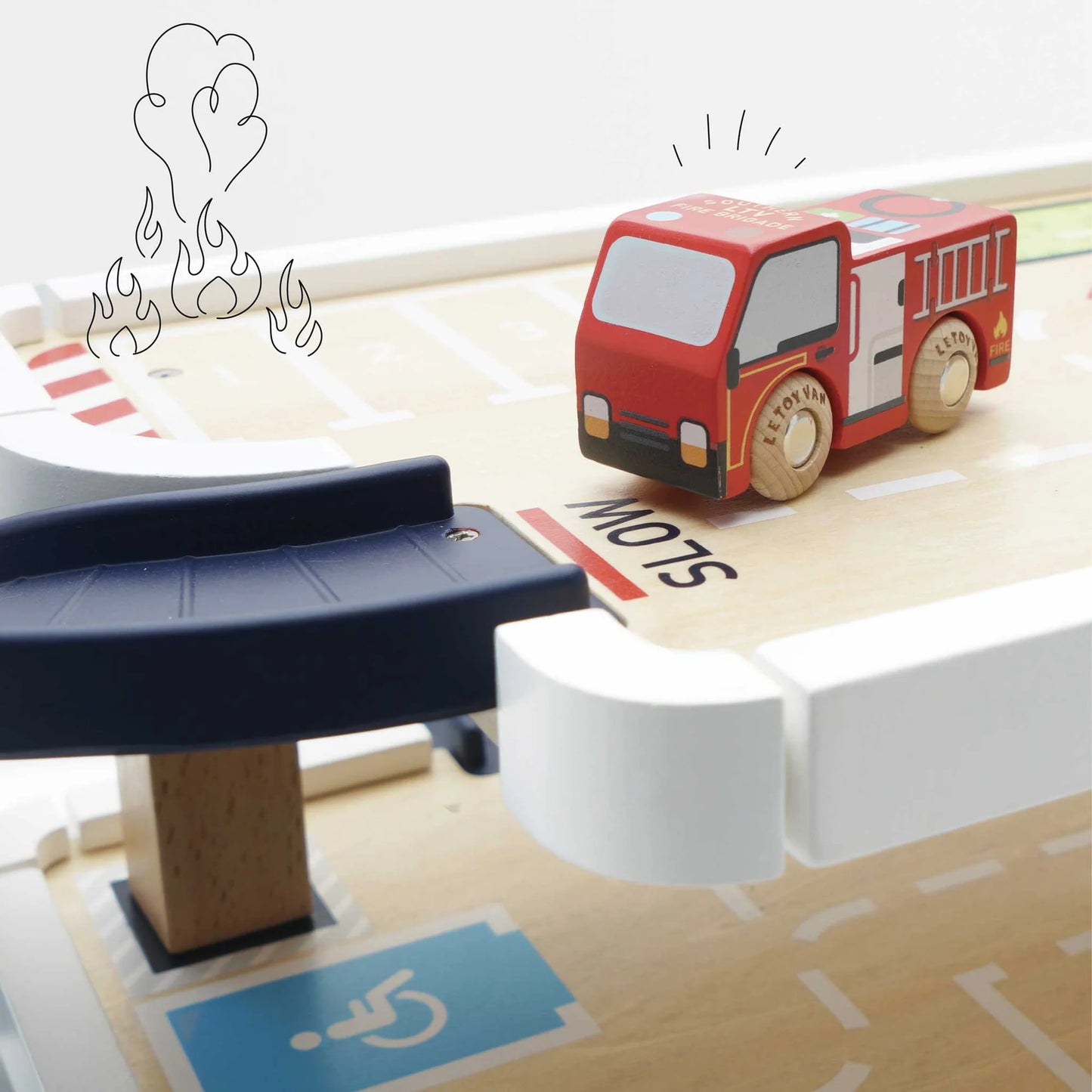 Le Toy Van Wooden Fire & Rescue Garage