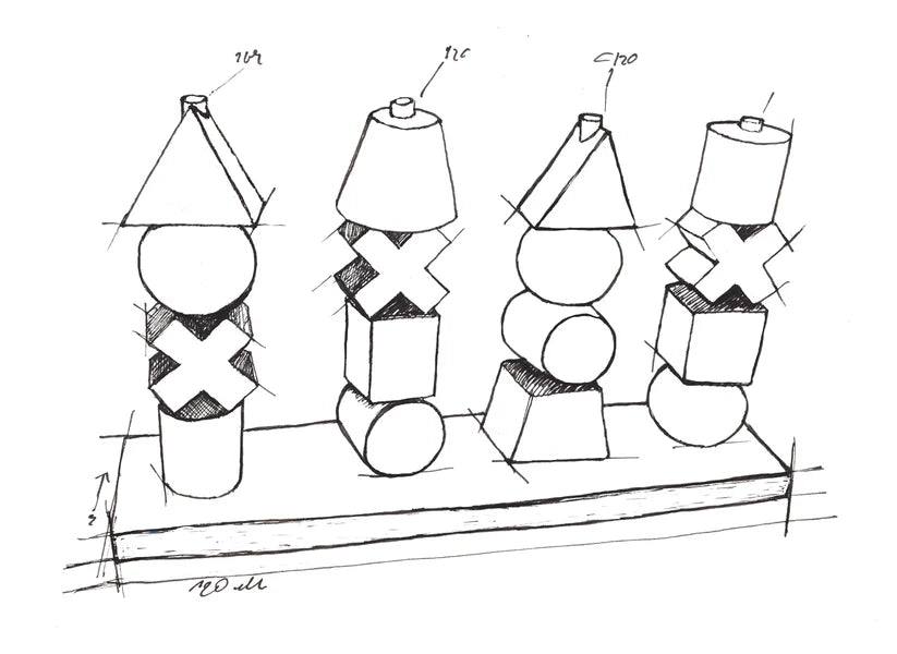 Natural stacking toy XL - Montessori