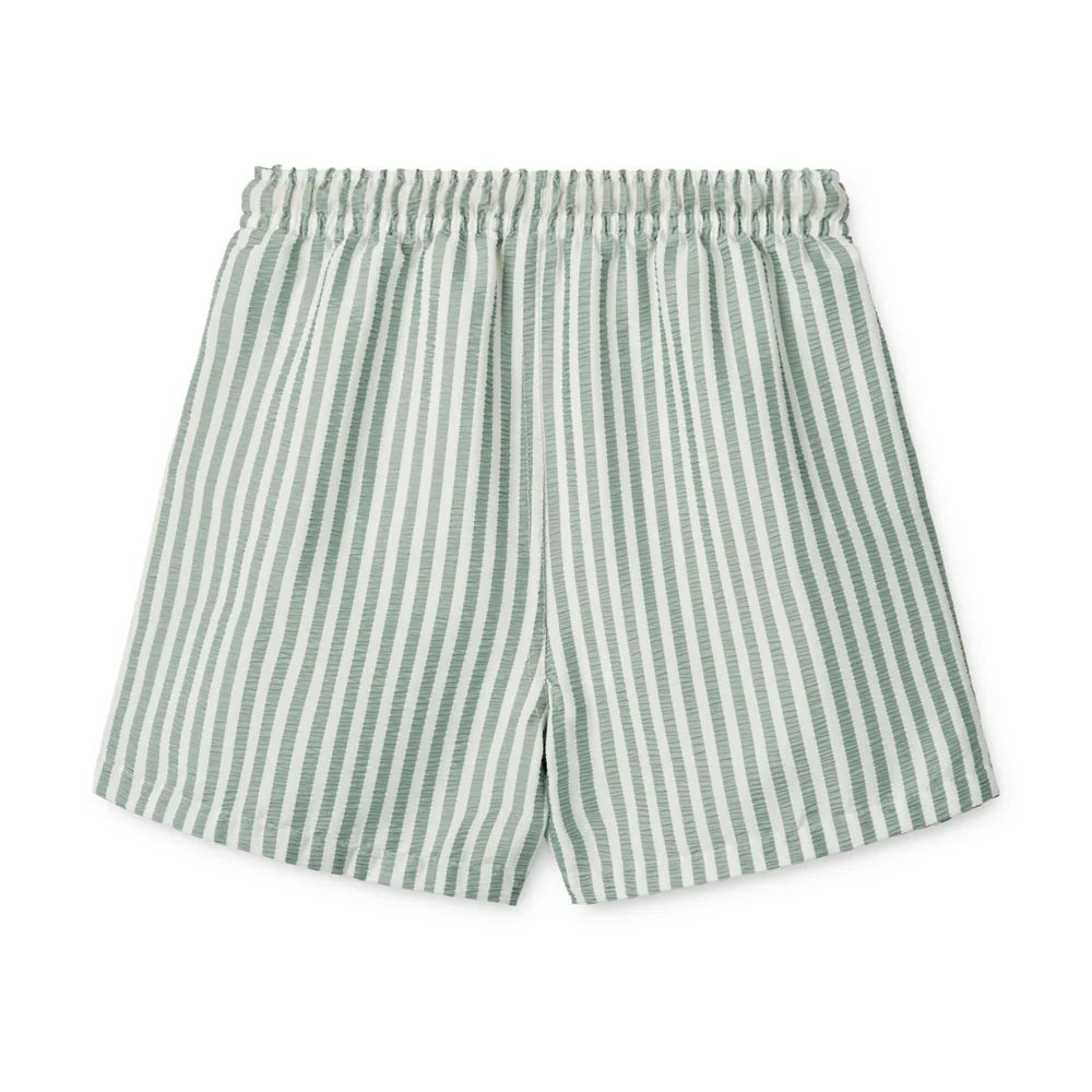 Duke Stripe Board Shorts - Stripe Peppermint / Crisp white