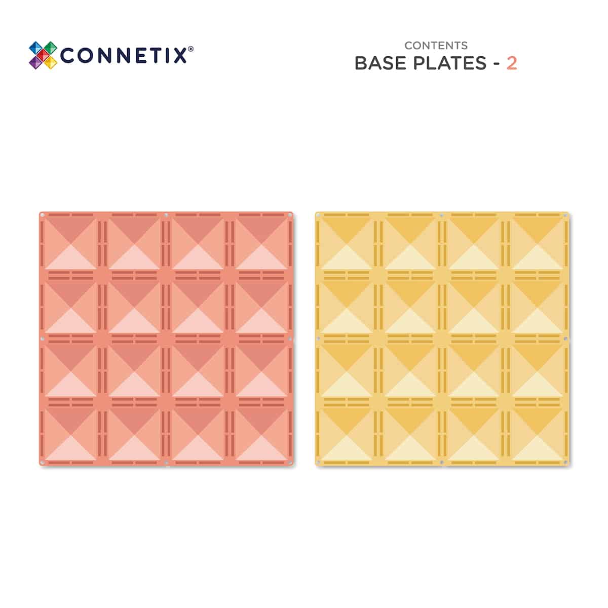 Pastel Lemon & Peach Base Plate 2 pc