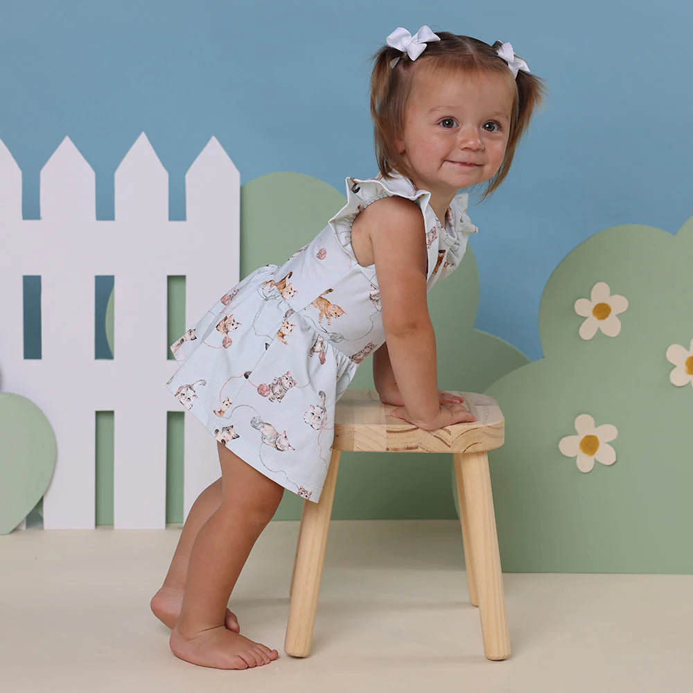 Kittens Short Sleeve Organic Dress