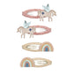 Winged unicorn & rainbow clic clacs