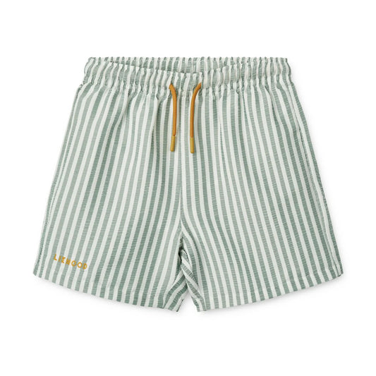 Duke Stripe Board Shorts - Stripe Peppermint / Crisp white