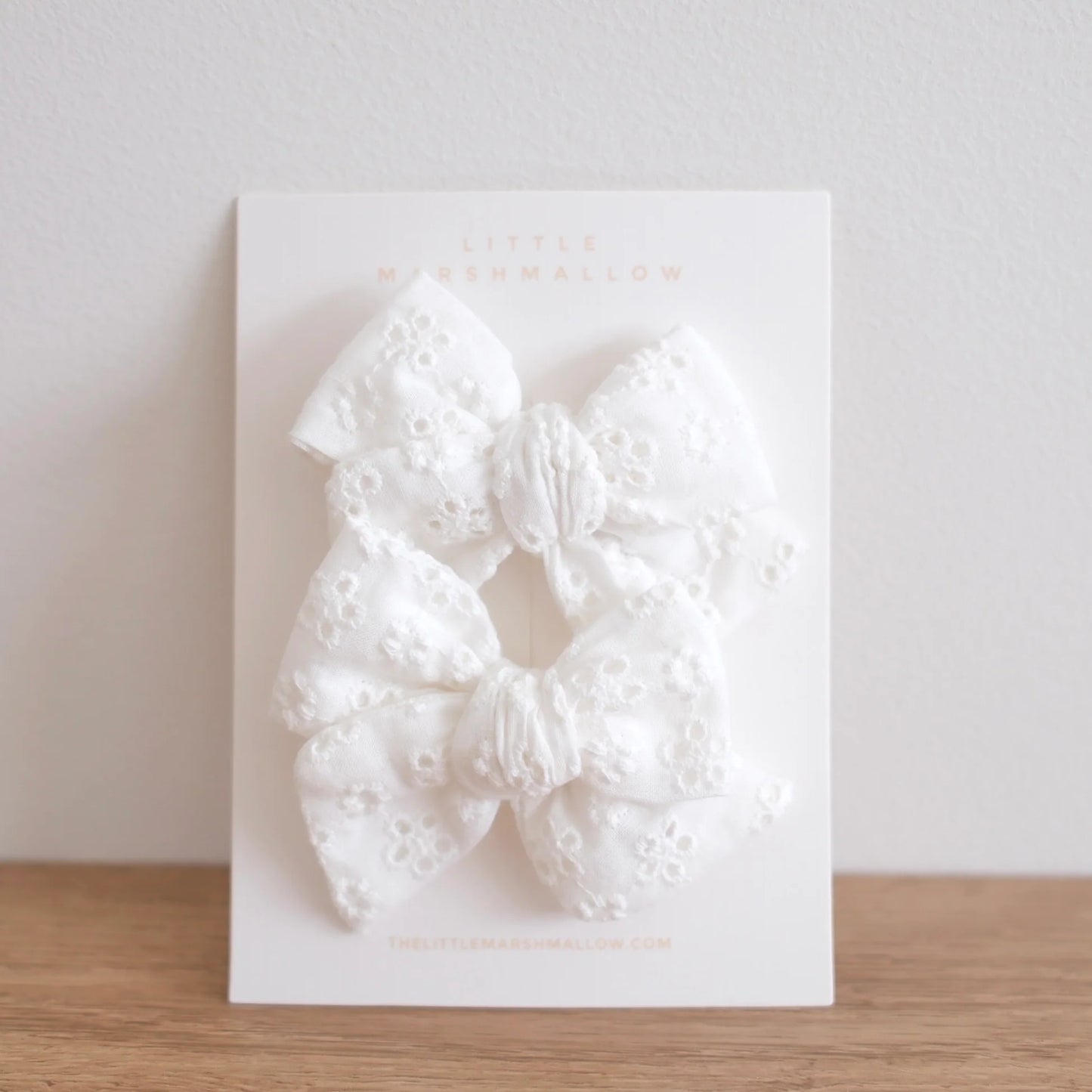 Pinwheel Pigtail Set // Dove Eyelet