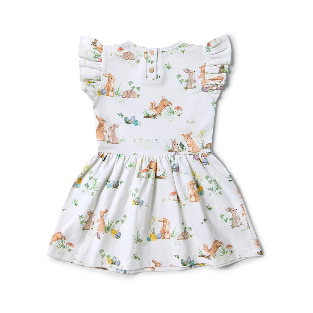 Easter Bunnies Short Sleeve Organic Dress