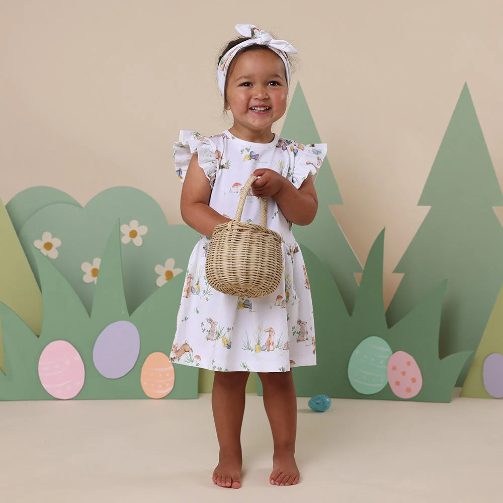 Easter Bunnies Short Sleeve Organic Dress