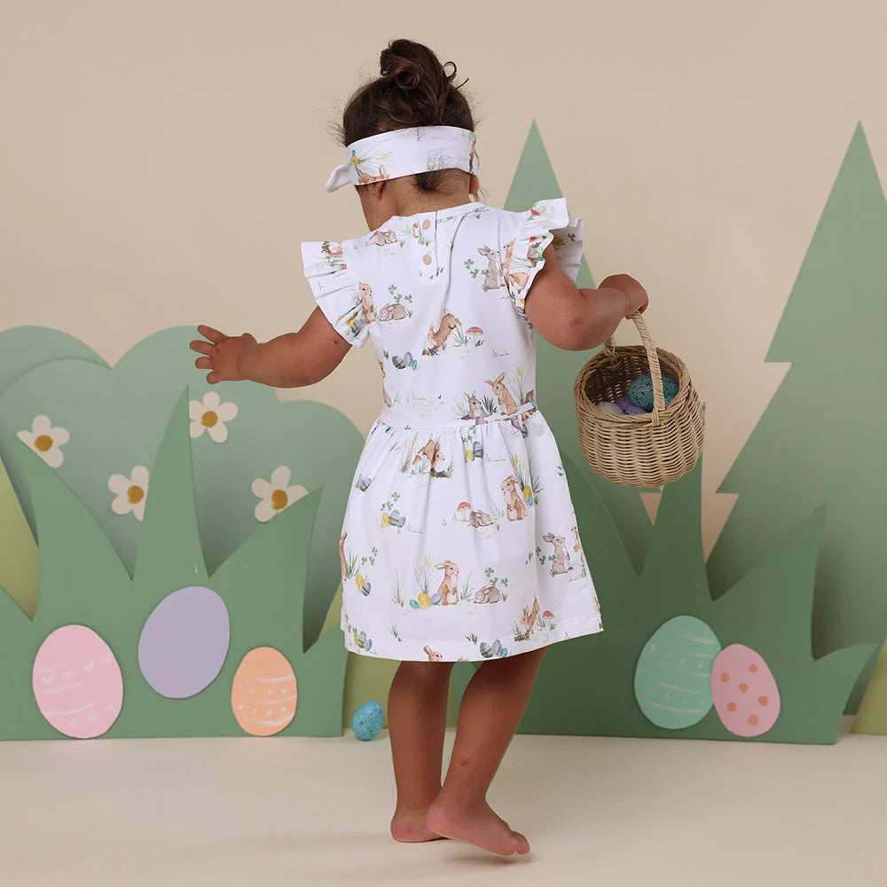Easter Bunnies Short Sleeve Organic Dress